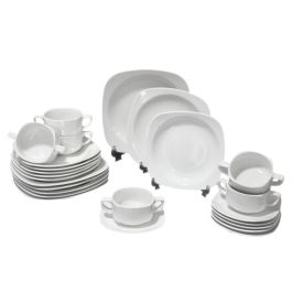 PACK11 - Plats de service de table en Porcelaine - 25 pièces Blanc - Rak Porcelain