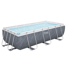 Piscine hors sol - Rectangulaire - Steel Pro Max - Décor marbre - 404 x 201 x 100 cm