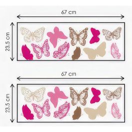 Sticker enfant Caselio FEELING ROSE Taille M - D: 24x68 cm