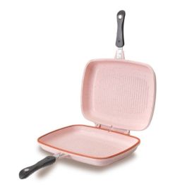 Poêle Grille Double Face OMS TITOU - 3215 - Rose