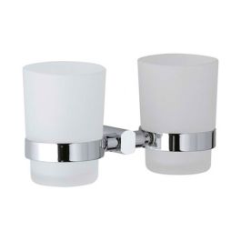 Porte verre double - REMER - FR16CR - Blanc