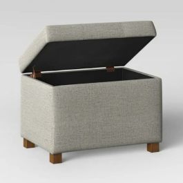 Pouf coffre - 45x60x40 cm - grège