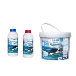 Pack startup piscine 1 - Dulinepro 5 Kg + netpro 1 L + algotreat 1 L - POOLSTAR