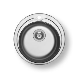 Évier Cuisine Inox Kiba Circulaire - 48.5 x 48.5 x 16 cm - PYRAMIS