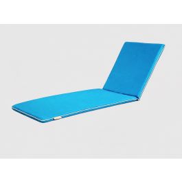 Matelas de transat bleu turquoise 180x52x4 cm cm avec sangles d’attache