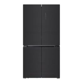Réfrigérateur Hyundai - 4 portes - 84 cm - Verre noir