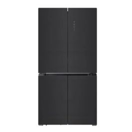 Réfrigérateur Hyundai - 4 portes - 91 cm - Verre noir