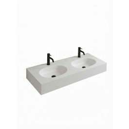 Plan Vasque Double Corian Ravel - 120x45x15 cm
