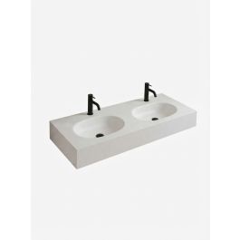 Plan Vasque Double Corian Ravel - 140x45x15 cm