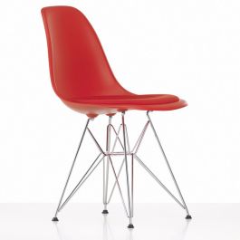 ESPACE HOME - chaise eiffel style scandinave rouge - dim 48 x 84 x 45 cm
