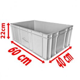 Caisse industrielle ELSO - Grise - 60 x 40 x 22 cm - C5