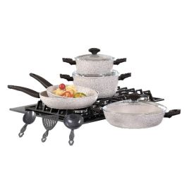 Batterie de cuisine Rimini 11 piéces - Béige - OSCAR GOLD