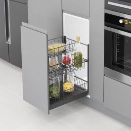 STARAX - Porte bouteille 30cm s-2100-a 2 étage anthracite 210*500*520