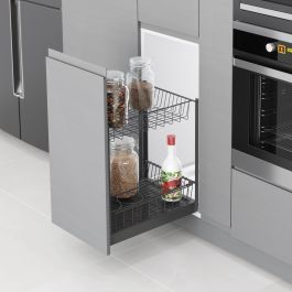 STARAX - Porte bouteille 45cm s-2103-a 2 étage anthracite 360*500*520
