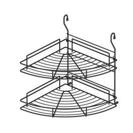 STARAX - porte objet d’angle s-4009-a 2plat accro. Anthracite "280*340*350"