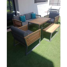 Salon de jardin Artie Jardin S07 - 5 places + 1 table basse