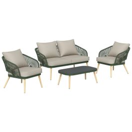 ESPACE HOME - salon de jardin edna 4 pièces-vert