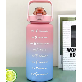 Bouteille d'Eau avec Marqueur de Temps et Filtre - 2000 ml