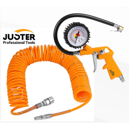 Pistolet Gonflage Pneu + Tuyau Air Flexible Haute Pression – 10M – JUSTER