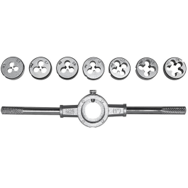 Jeu de Matrices en Acier Métrique pour Réparation de Filetage Mâle M3 M4 M5 M6 M8 M10 - JUSTER