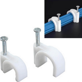 100 Clips câble - Serre câble - 8 mm - JUSTER