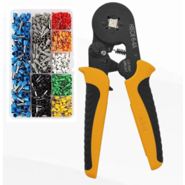Pince à sertir - outils de sertissage de fil avec Cosse à manchon - 1200 pièces - JUSTER