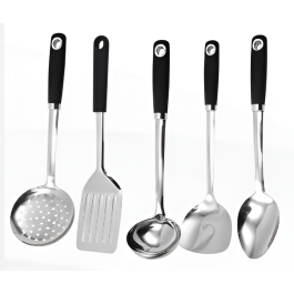 Lot de 5 cuillères de Cuisine - inox - 36 cm