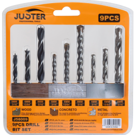 jeu de forets - 9 pieces - 3 Bois - 3 béton - 3 métal - JUSTER