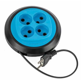 MULTIPRISE RONDE 4 PORTS - 5M 