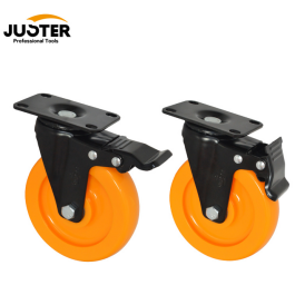 2 Roue Pivotante avec frein - 75mm - JUSTER