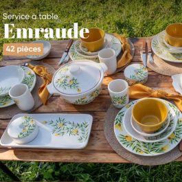 service à table Emraude - CERAMICA PLUS en céramique - 42 pièces