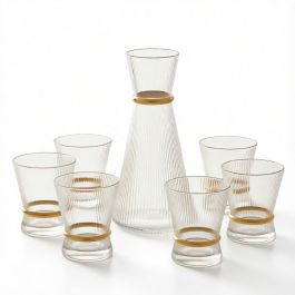 service à boissons - verre - 7 pièces