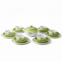 Service de Table Élégant – 20 pcs - Vert pistache