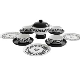 Service à Table calligraphiques – Céramique – 20 Pièces