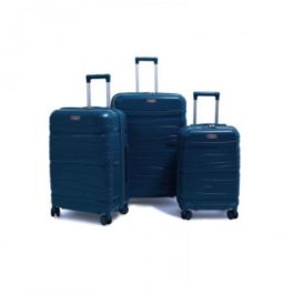 Set de trois valises avec roues démontables - Titou - Bleu turquoise