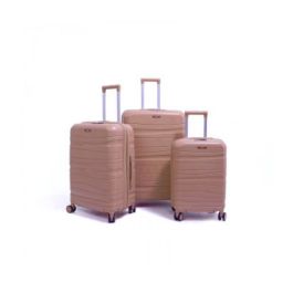 Set de trois valises avec roues démontables - Titou - Saumon