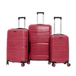 Set de trois valises Brillant Titou 102020-3R -  75x49x32 cm  - Rouge