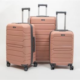 Set de trois valises  Matte TSA - Titou - Saumon Acc gris