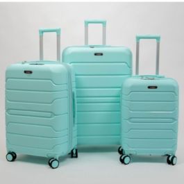 Set de trois valises  Matte TSA - Titou - Vert d'eau