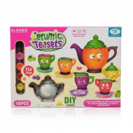 Set thé céramique enfant DIY peinture - 16 pièces 