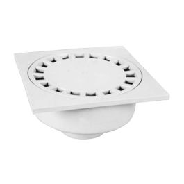 Siphon de sol CHUDEJ 25X25 BLANC PP-S/V-D75/110/K3