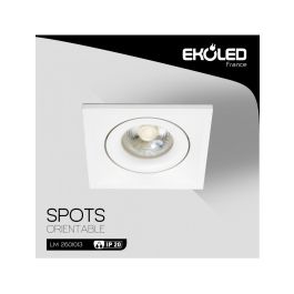 Spot orientable carre blanc 1013 ek - Ekoled