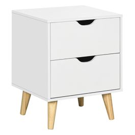 Table de nuit - 50x40x35 cm - Blanc