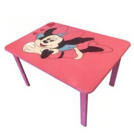 Table rectangulaire Ranim 20001033 - Bois 120x50x70 cm - Rose