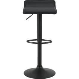 Tabouret de bar ROMAO - 41.5 cm x 41.5 cm x 65-87 cm - Noir