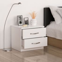 Table de nuit - 45x45x35 cm - Blanc