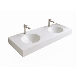 Plan Vasque Double Corian Tchaikovski - 120x50x15 cm