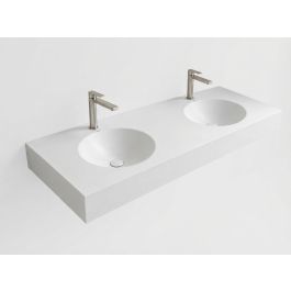 Plan Vasque Double Corian Tchaikovski - 160x50x15 cm