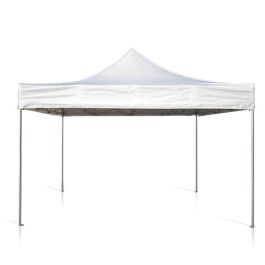 TENTE 3*3M TISSU UNI SOCLE BLANC