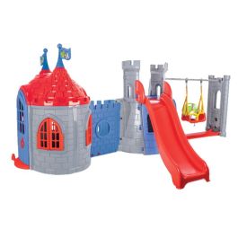 Toboggan balançoire Pilsan - 07-966 - Château Set - Gris/Rouge